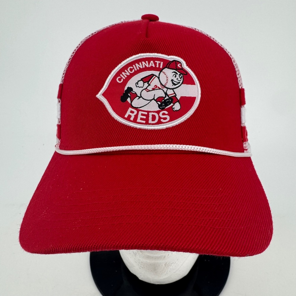 Cincinnati Reds Baseball FanDuel Big Red Machine Trucker Hat Mr Redlegs Snapback